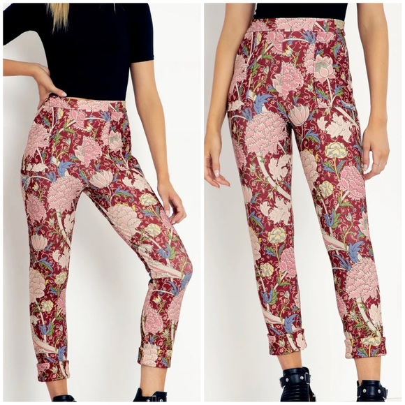 BlackMilk Clothing Peony Cray Cuffed Pants - Picture 4 of 4